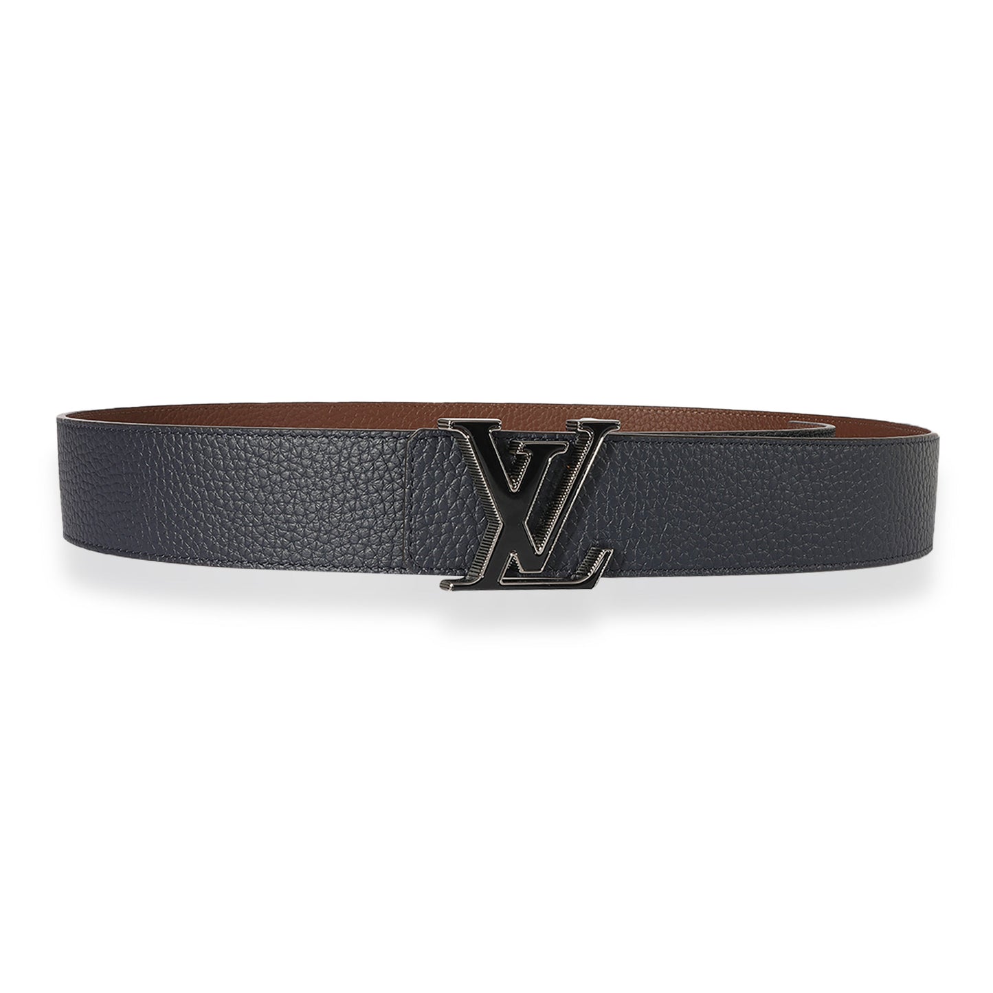 Louis Vuitton  Black Leather Tilt Monogram Belt 44/90
