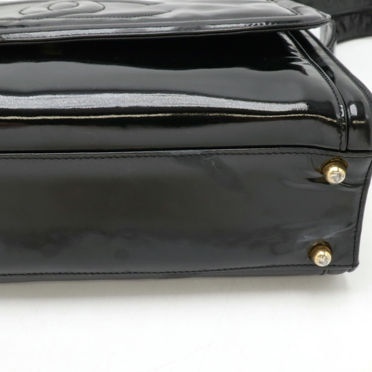 Chanel Coco Mark Patent Leather Shoulder Bag
