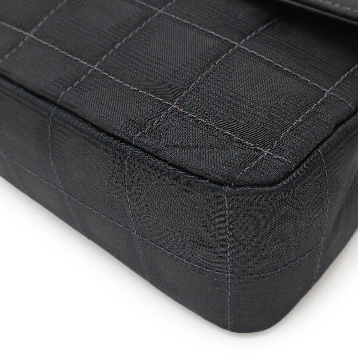 Chanel New Travel Line Nylon Jacquard Leather 2way Shoulder Bag