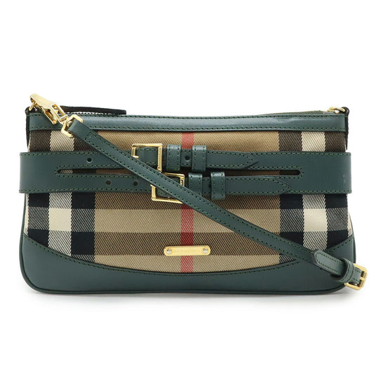 Burberry Ho  Check Canvas Leather 2way Shoulder Bag