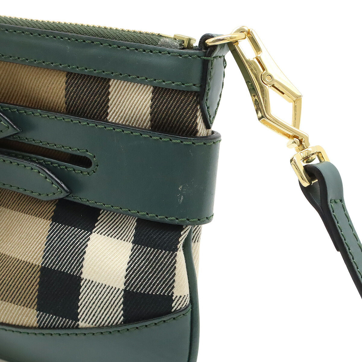 Burberry Ho  Check Canvas Leather 2way Shoulder Bag