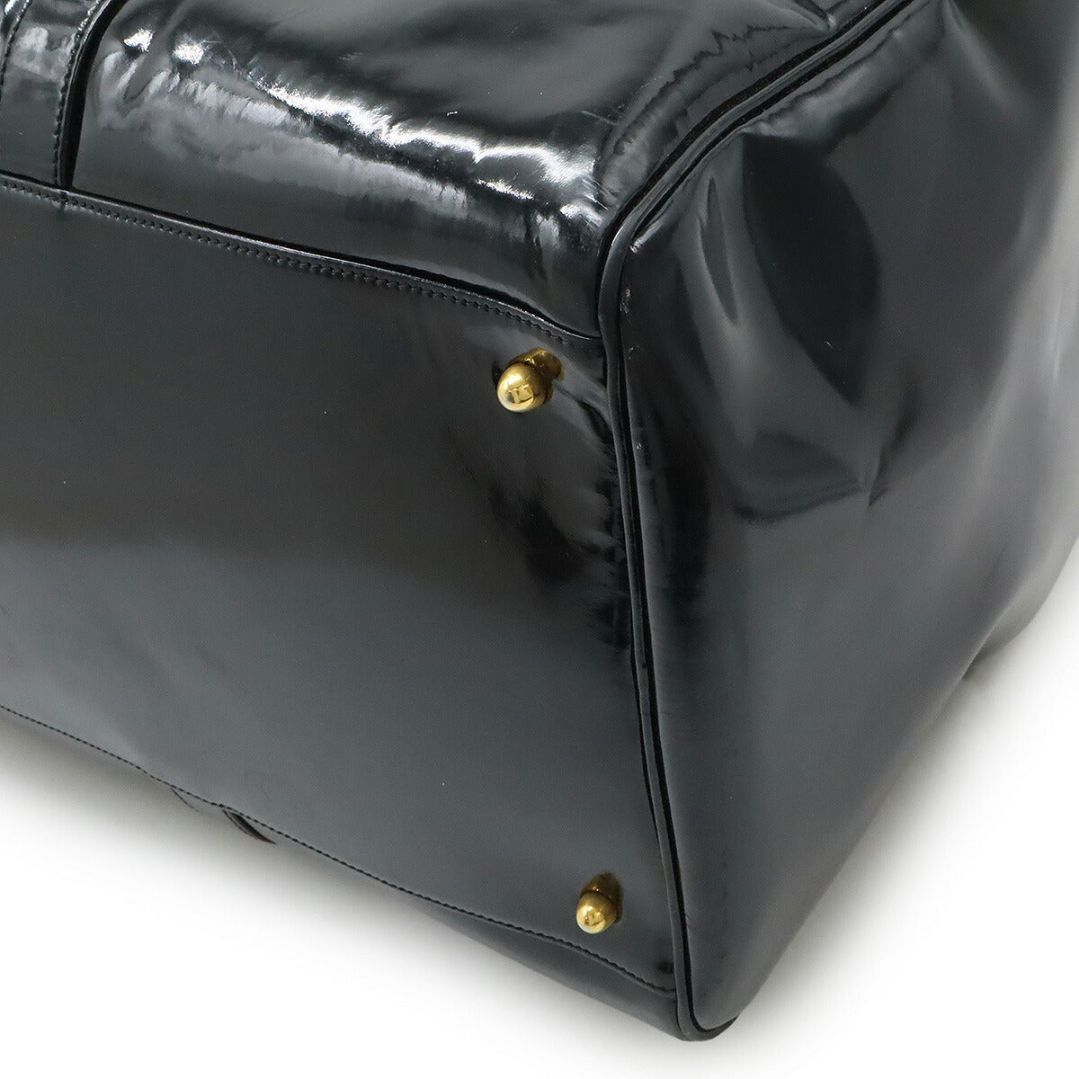 Chanel Coco Mark Patent Leather Boston Bag