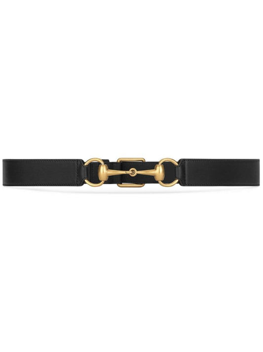 Gucci - Horsebit motif belt - women - Calf Leather - 90, 95 - Black