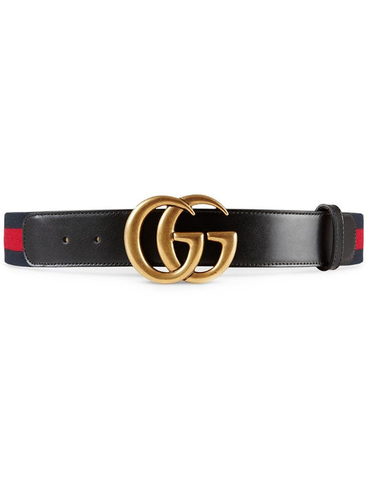 Gucci - Nylon Web belt with Double G buckle - women - Nylon - 85, 90, 95, 100 - Blue