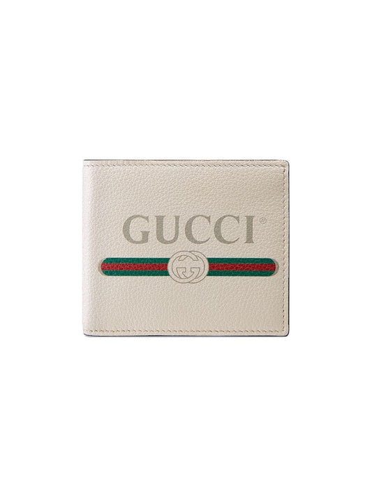 Gucci - Gucci Print leather bi-fold wallet - men - Leather - One Size - White