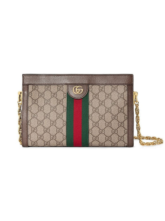 Gucci - Ophidia GG small shoulder bag - women - Leather/metal/Silk/Nylon - One Size - NEUTRALS
