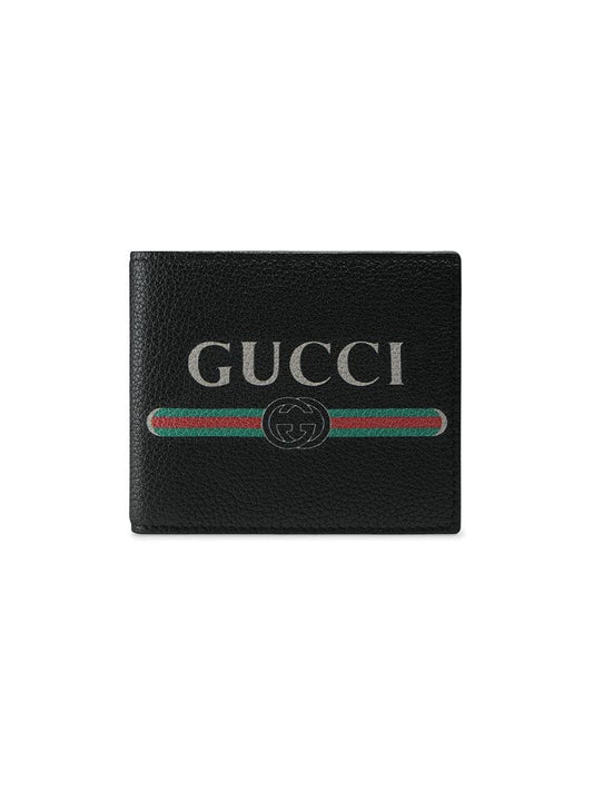 Gucci - Gucci Print leather coin wallet - men - Calf Leather - One Size - Black