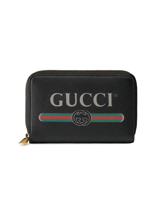 Gucci - Gucci Print leather card case - men - Calf Leather - One Size - Black