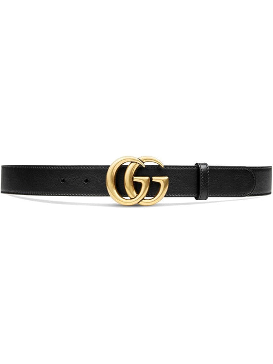 Gucci - Leather belt with Double G buckle - men - metal/Leather - 95, 100, 85, 90, 75, 80, 115, 110, 70, 105 - Black