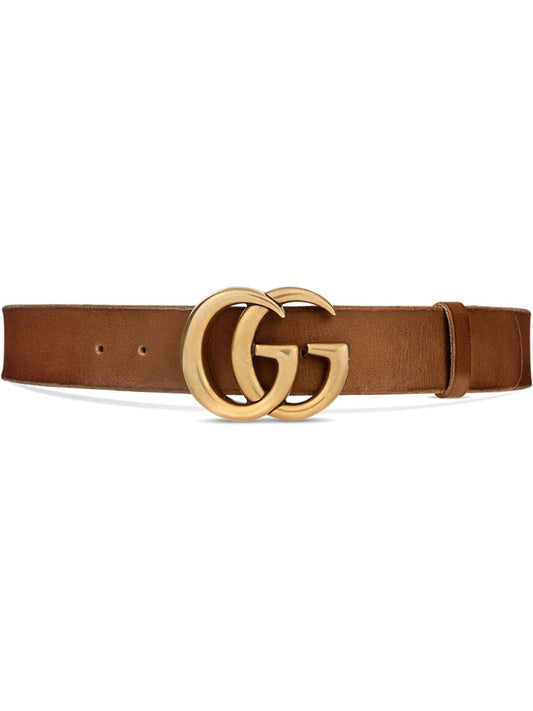 Gucci - double G buckle belt - women - metal/Leather - 65, 70, 75, 80, 90, 95, 100, 85 - Brown