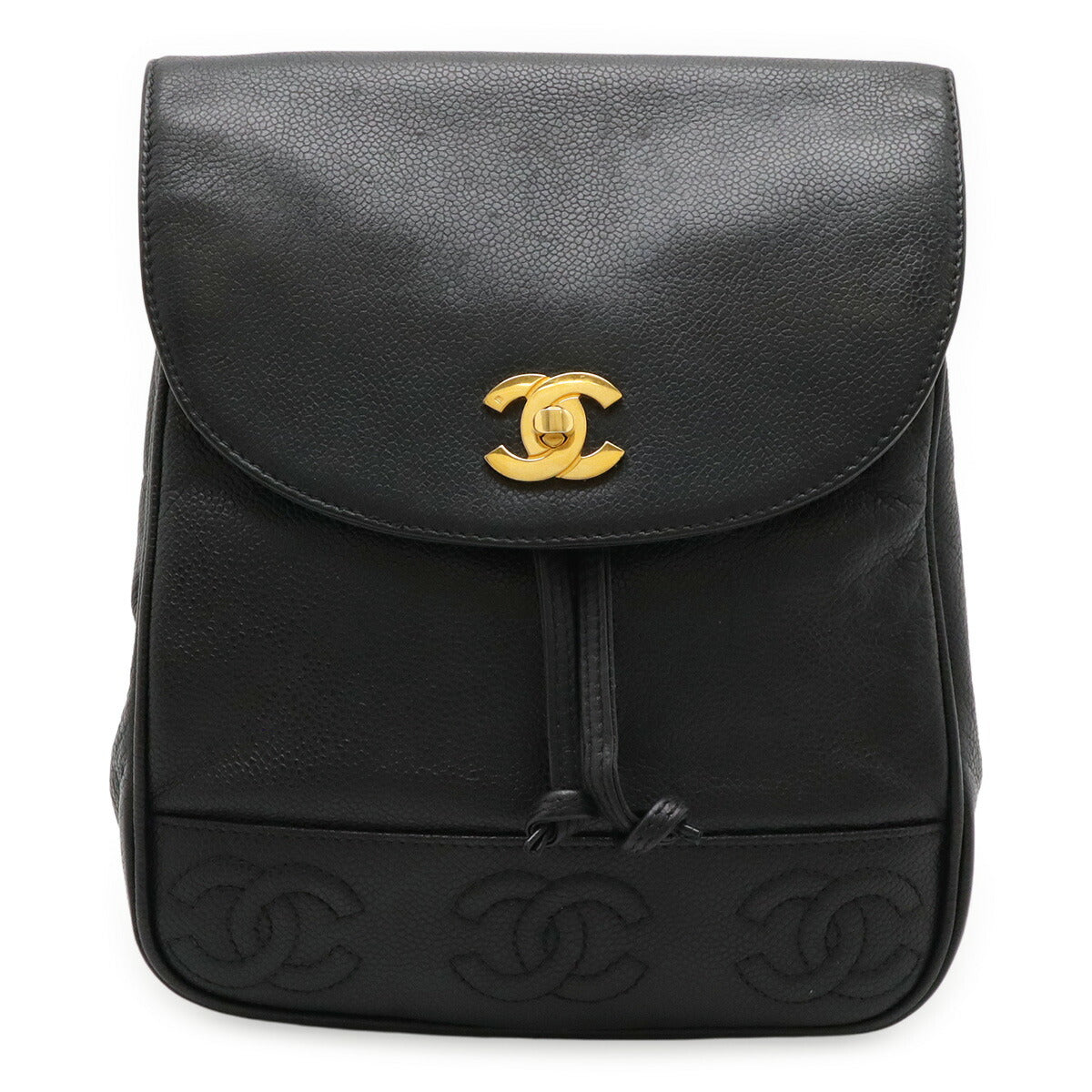 Chanel Triple Coco Caviar Leather Backpack