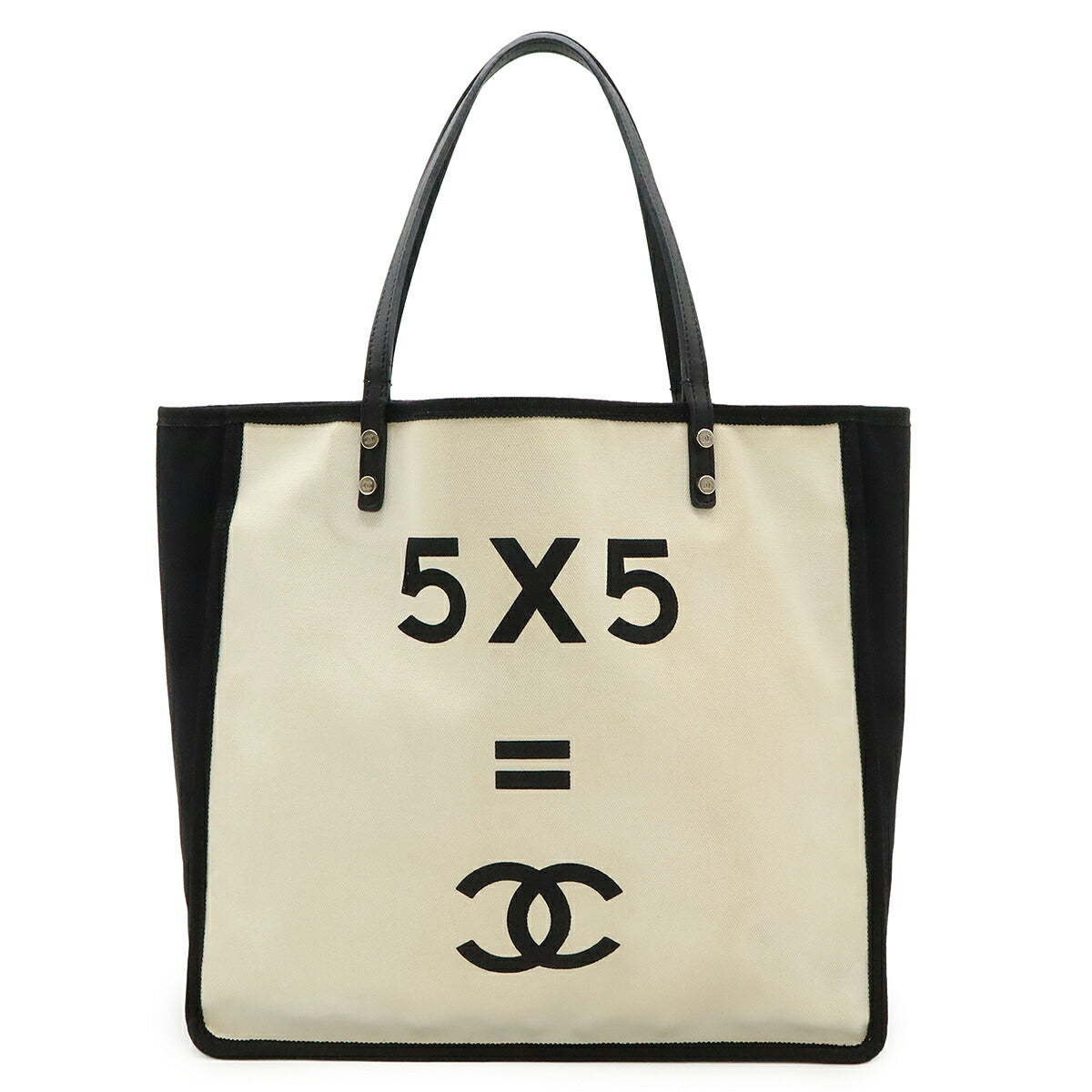 Chanel Canvas Leather 2way Tote Bag