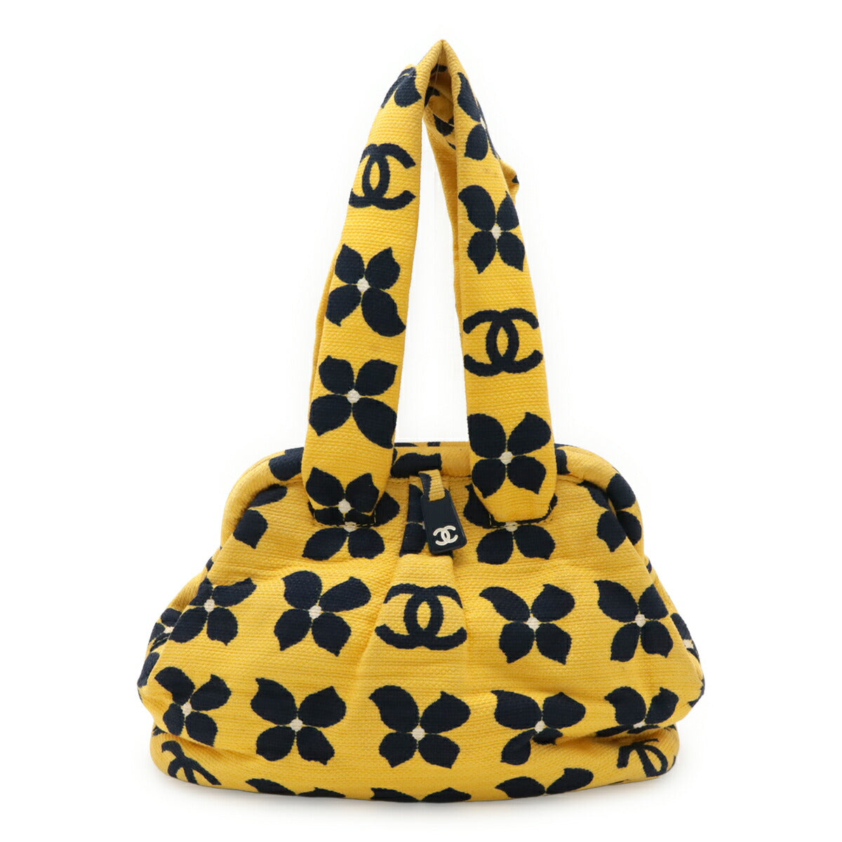 Chanel Coco Mark Flower Canvas Handbag