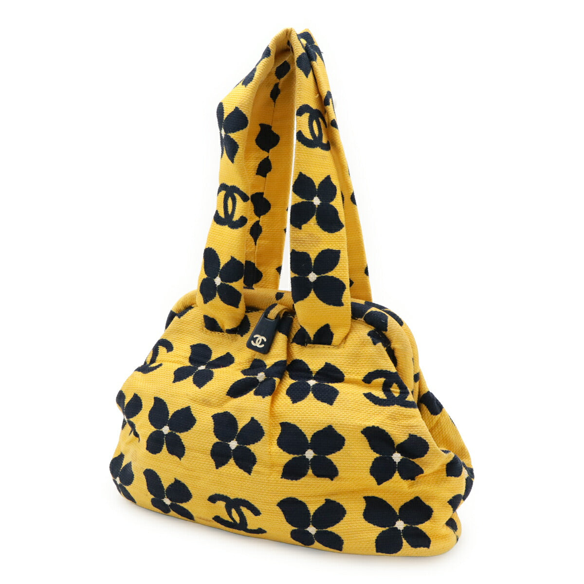 Chanel Coco Mark Flower Canvas Handbag