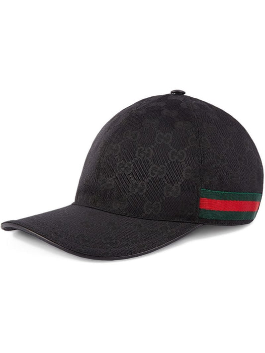 Gucci - Original GG canvas baseball hat with Web - men - Leather/Cotton/Canvas - S, M, L, XL - Black