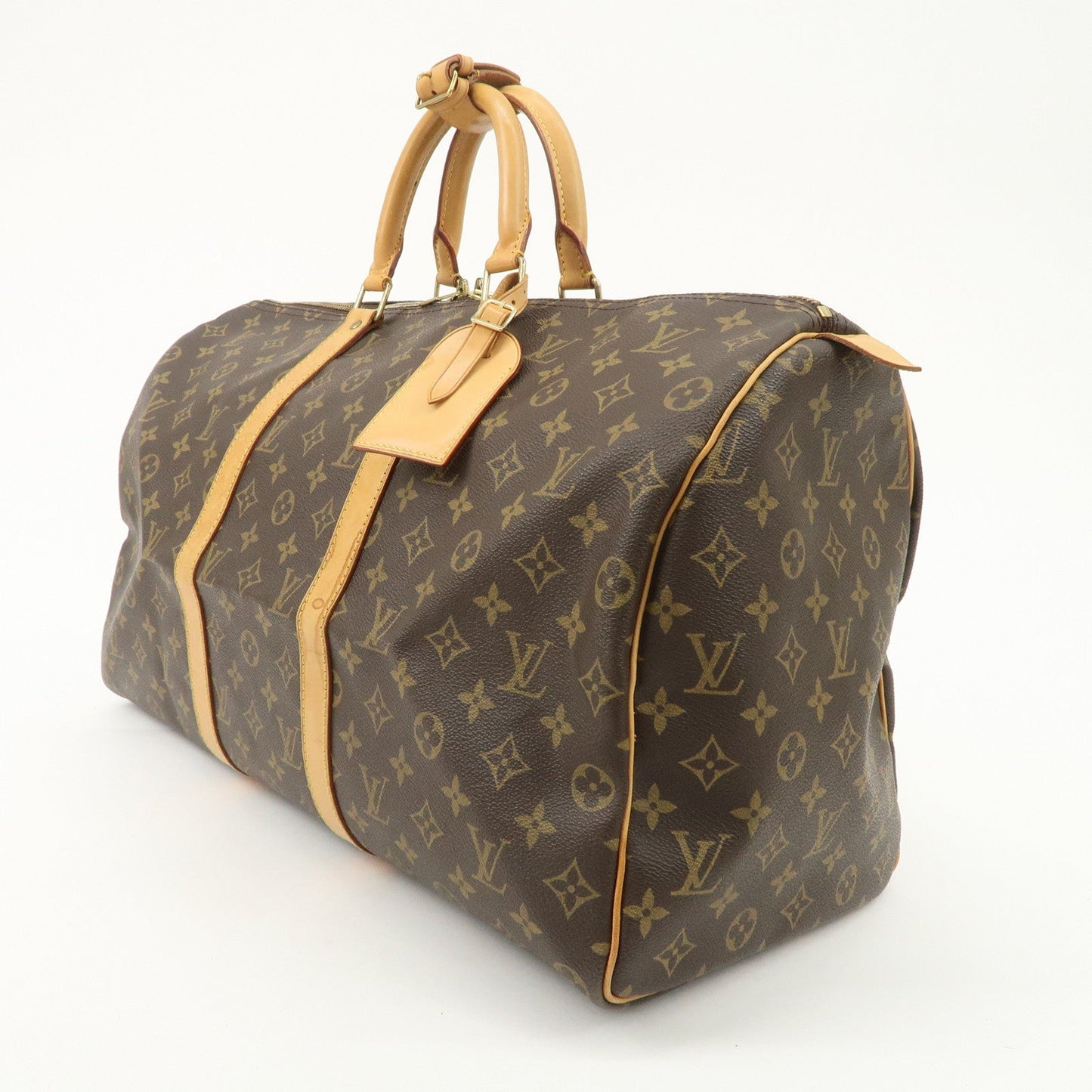 Louis Vuitton Monogram Keep All 50 Bag Boston Bag Brown M41426  d
