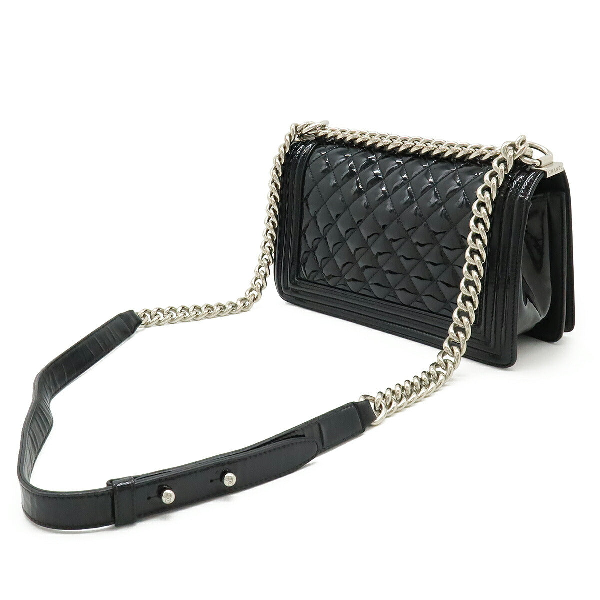 Chanel Boy Chanel Patent Leather Shoulder Bag