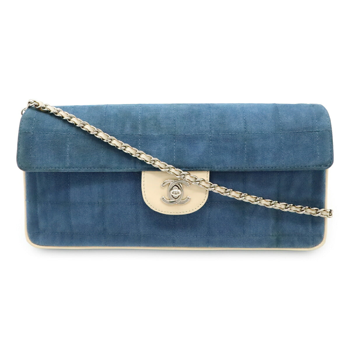 Chanel Choco Bar Canvas Leather Shoulder Bag