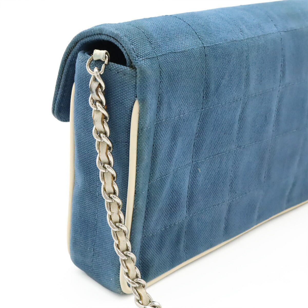 Chanel Choco Bar Canvas Leather Shoulder Bag