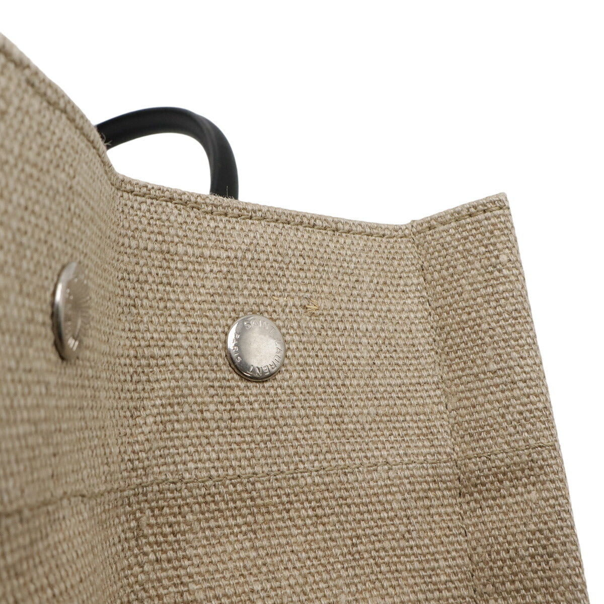Saint Laurent Rive Gauche Canvas Leather Tote Bag