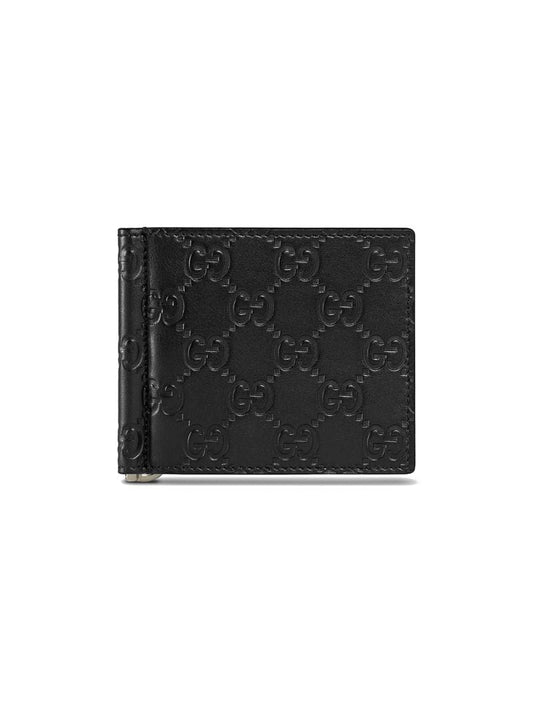 Gucci - Gucci Signature money clip wallet - men - Leather - One Size - Black