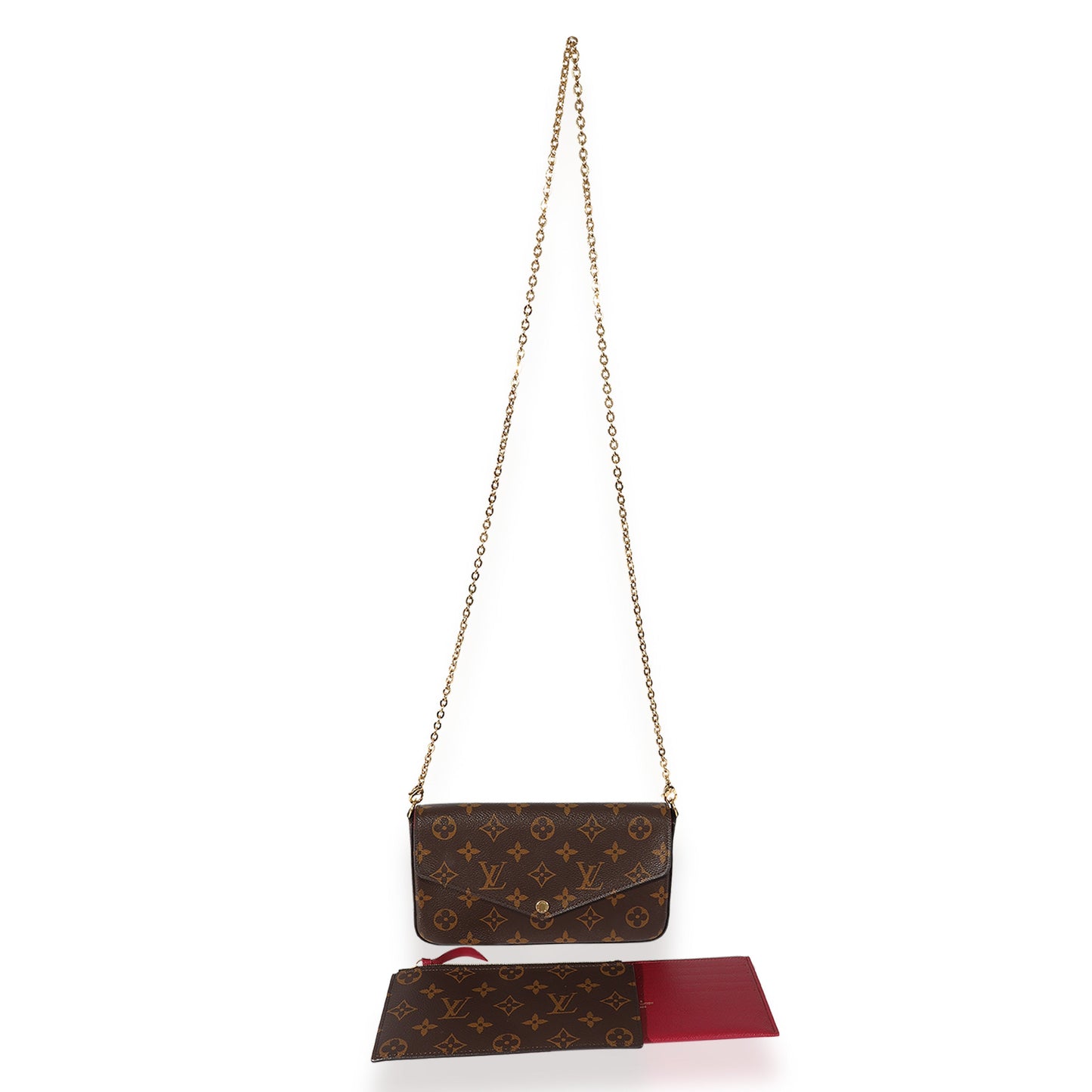 Louis Vuitton  Fuchsia & Monogram Canvas Félicie Pochette