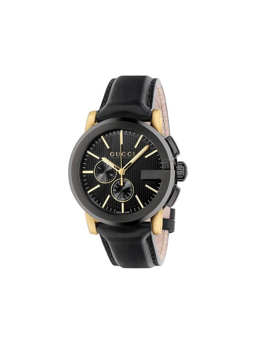 Gucci - G-Chrono, 44mm - men - Leather - One Size - Black