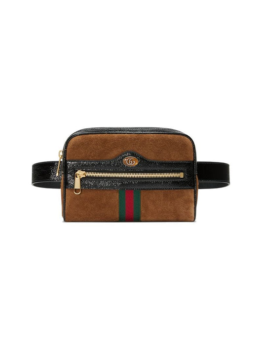 Gucci - brown Ophidia small suede belt bag - women - Suede/Nylon/Microfibre/Patent Leather - 95 - Brown