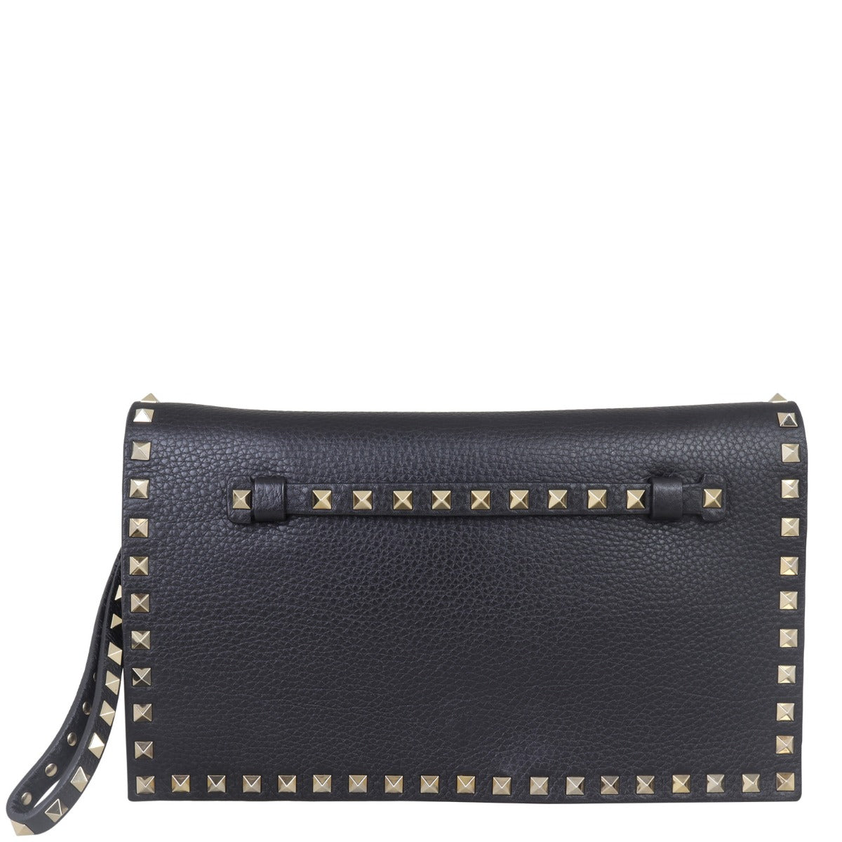 Valentino Rockstud Wristlet Flap Clutch