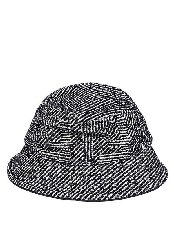 Fendi Navy/White Woven Bucket Hat
