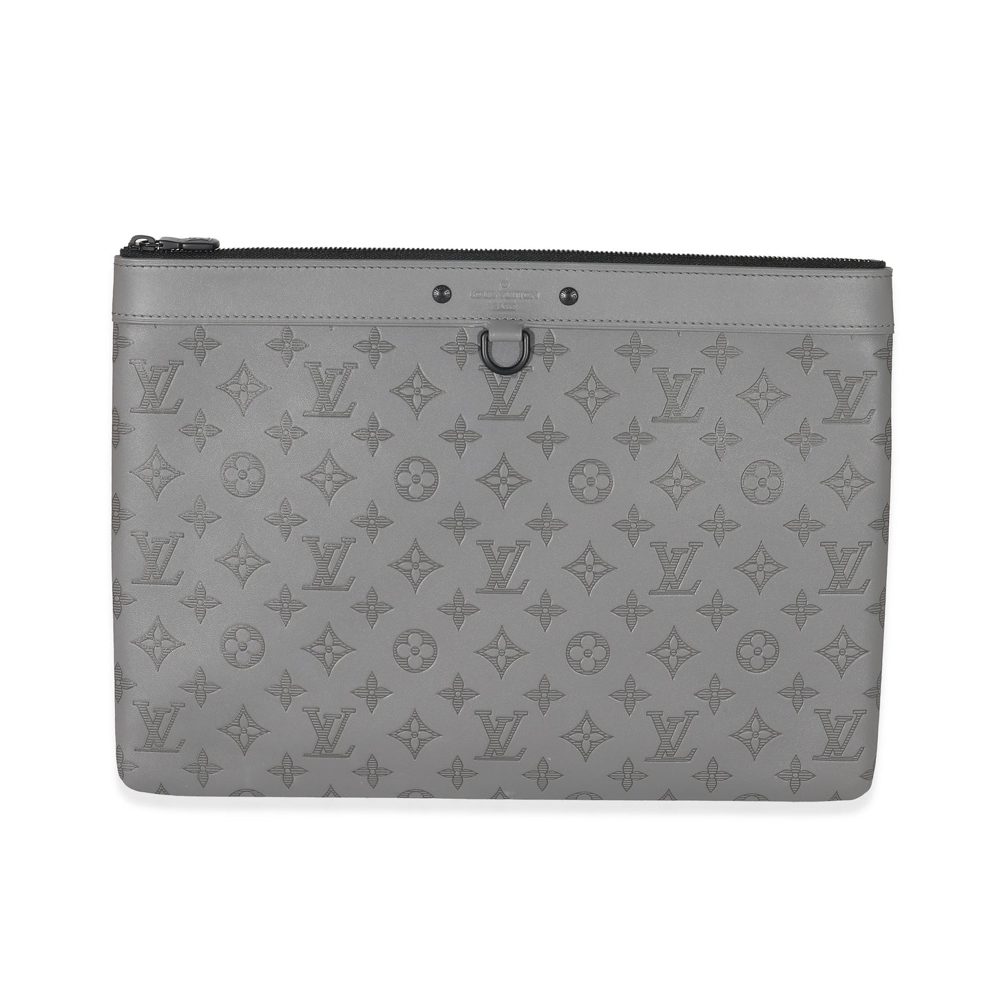 Louis Vuitton  Charcoal Grey Monogram Shadow Discovery Pouch GM