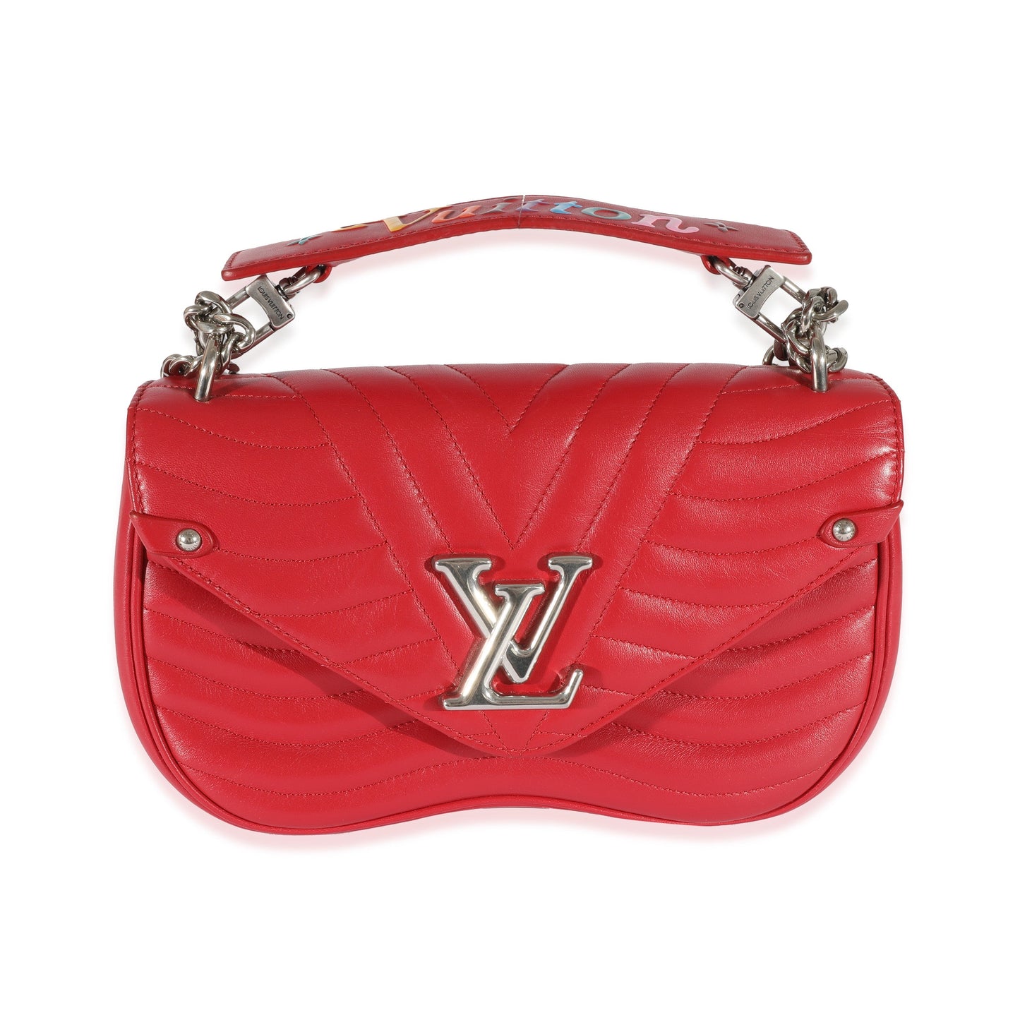 Louis Vuitton  Red Leather New Wave Chain PM