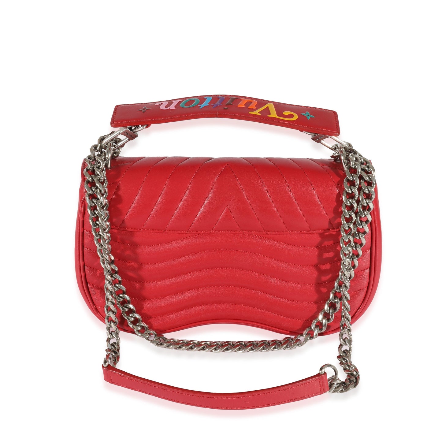 Louis Vuitton  Red Leather New Wave Chain PM