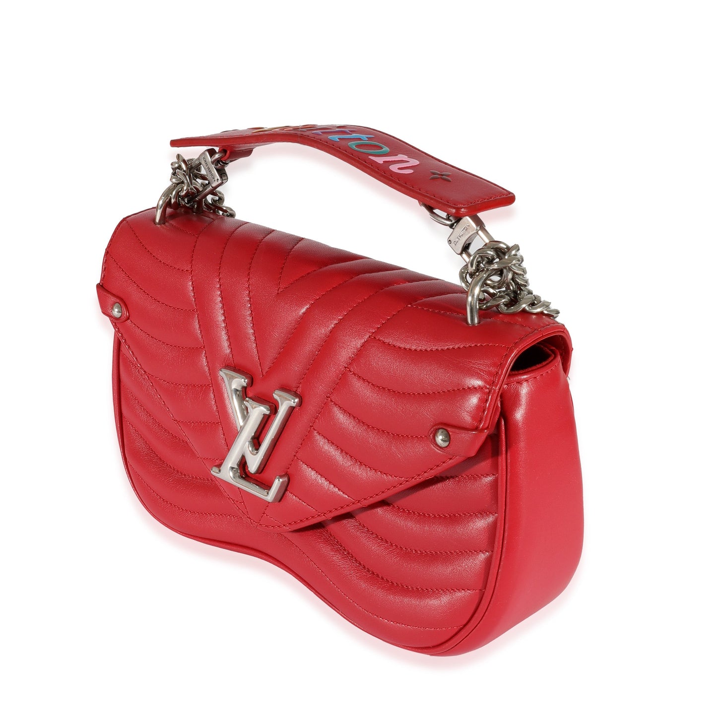 Louis Vuitton  Red Leather New Wave Chain PM
