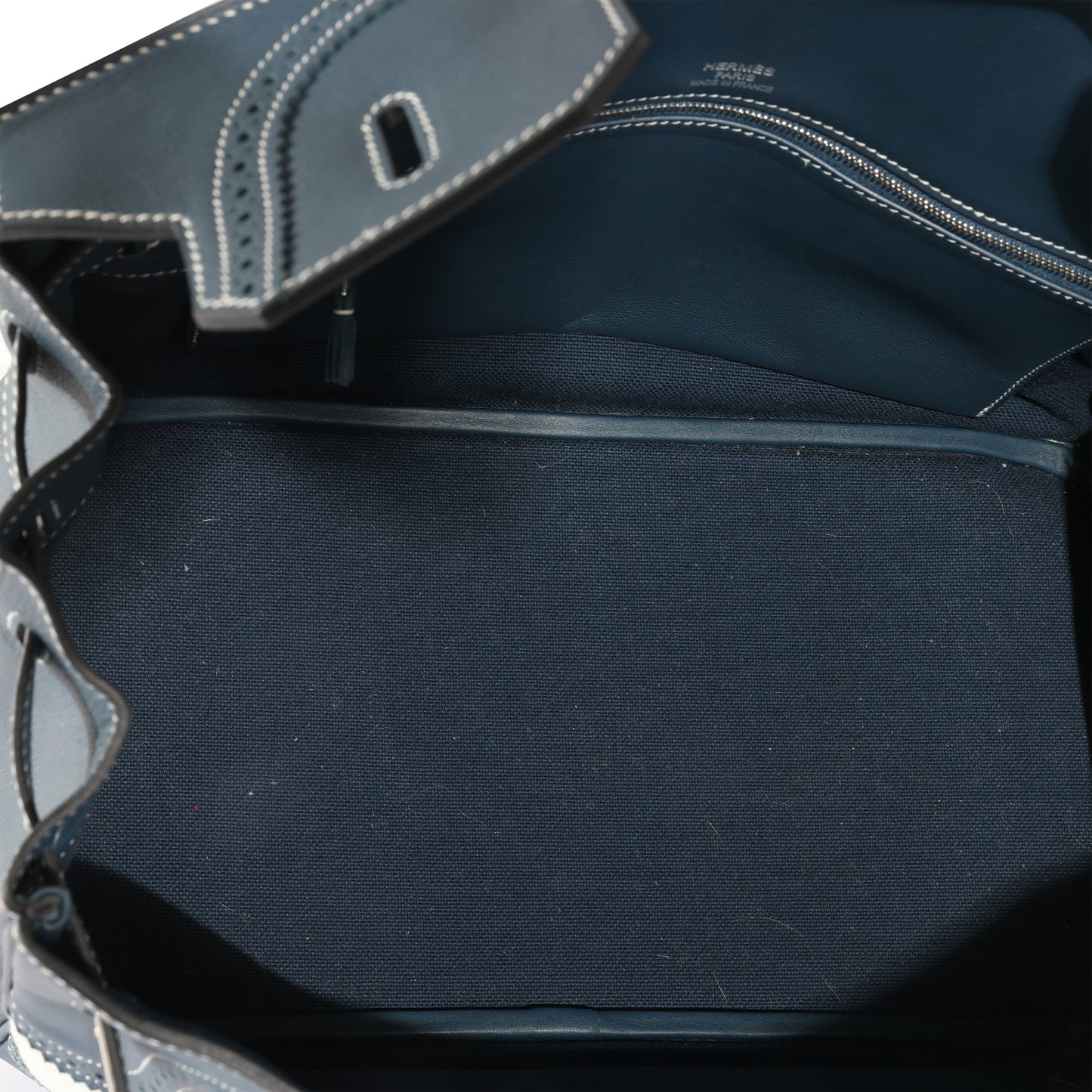 Hermes Blue De Prusse Swift Toile Ghillies Birkin 35