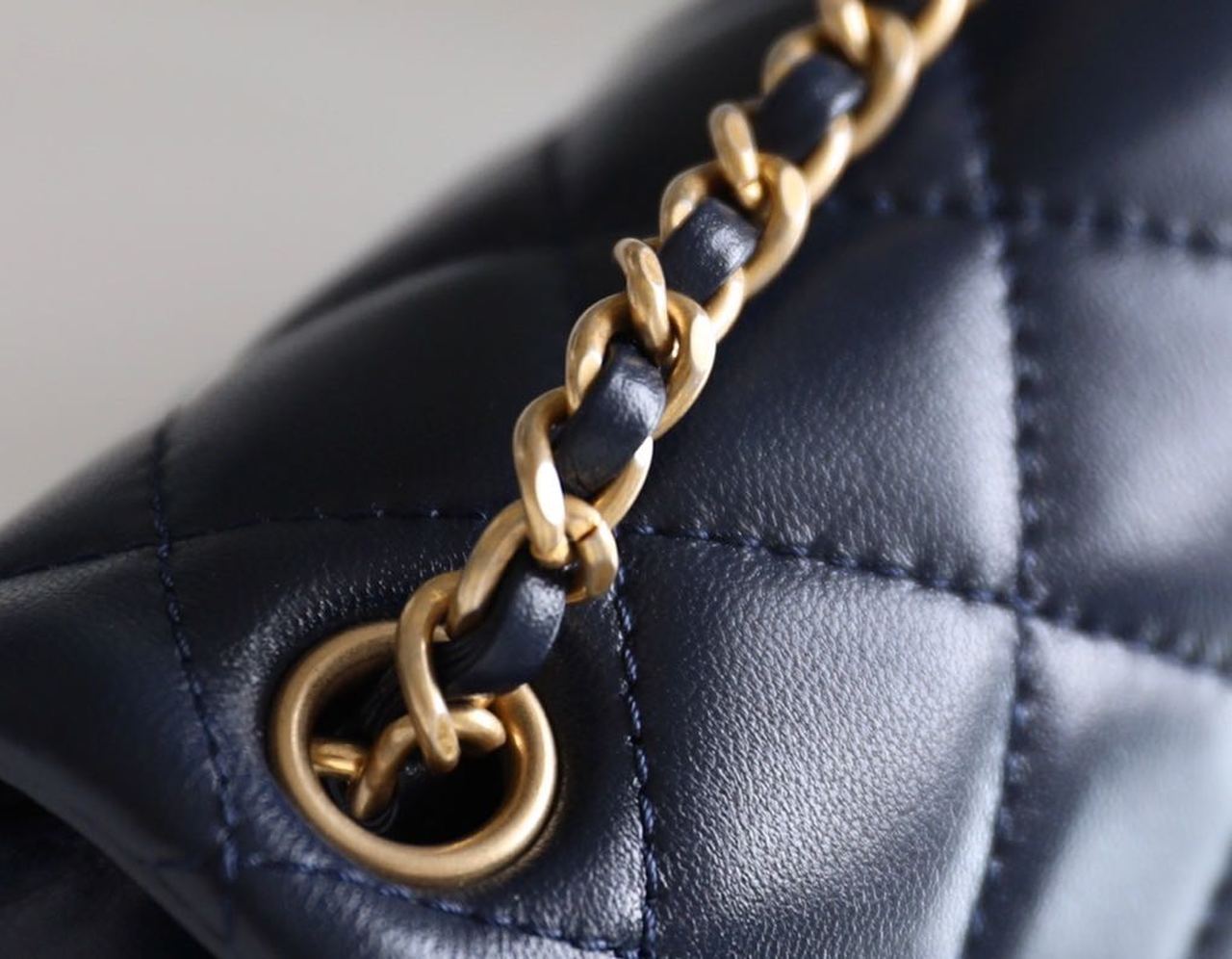 CHLMini Flap Bag With CHLBall On Strap Navy Blue For Women, Women’s Handbags, Shoulder And Crossbody Bags 6.7in/17cm AS1786