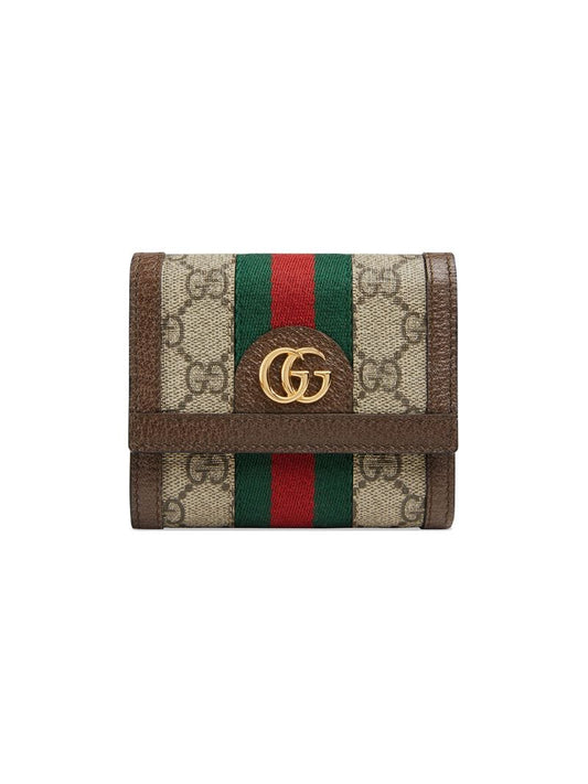 Gucci - beige Ophidia GG wallet - women - Leather/Polyamide/Canvas - One Size - NEUTRALS