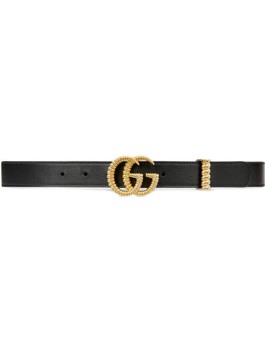 Gucci - Leather belt with torchon Double G buckle - women - Leather/metal - 75, 85, 90, 105, 80, 70, 65, 95, 100 - Black