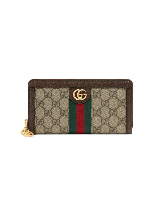 Gucci - beige Ophidia GG zip around wallet - women - Canvas/Nylon/Leather - One Size - NEUTRALS