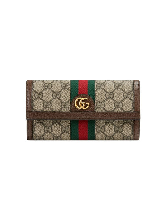 Gucci - Ophidia GG continental wallet - women - Canvas/Nylon/Leather - One Size - NEUTRALS