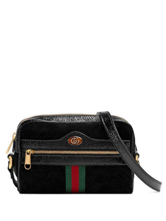 Gucci - Ophidia mini bag - women - Suede/Patent Leather/metal/Microfibre - One Size - Black