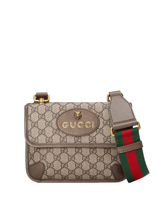 Gucci - GG Supreme small messenger bag - men - Cotton/Canvas/Leather/Nylon - One Size - NEUTRALS