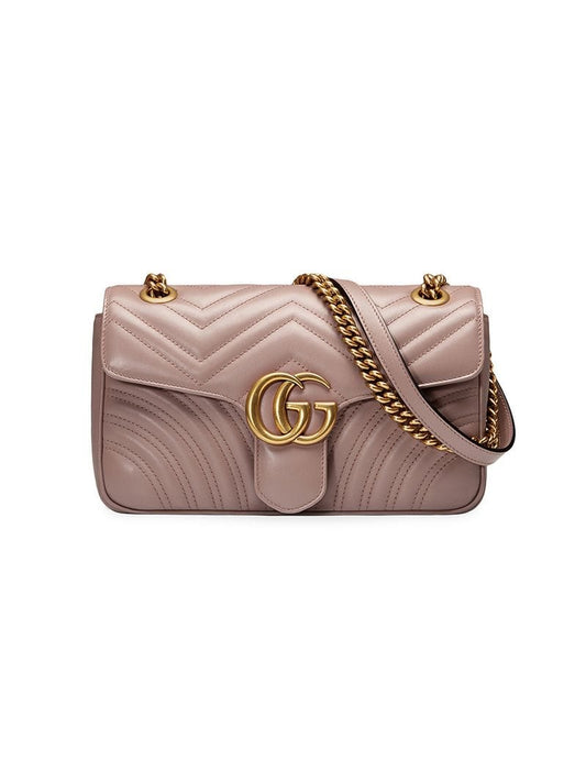 Gucci - GG Marmont matelassé shoulder bag - women - Leather/Microfibre - One Size - PINK