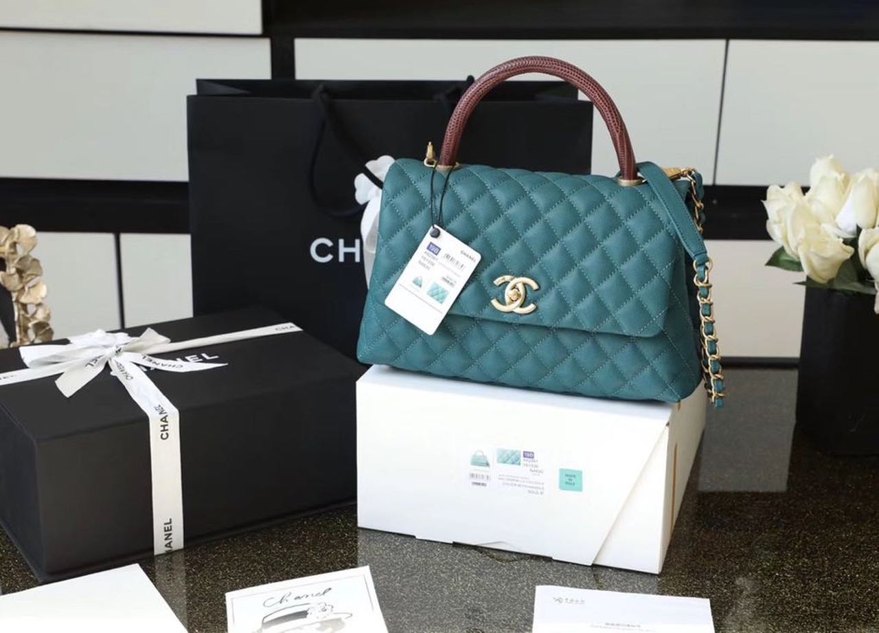 CHLLarge Top Qualityap Bag With Top Handle Teal For Women, Women’s Handbags, Shoulder And Crossbody Bags 11in/28cm A92991
