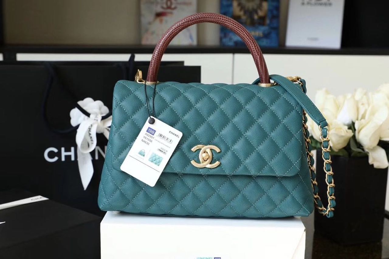 CHLLarge Top Qualityap Bag With Top Handle Teal For Women, Women’s Handbags, Shoulder And Crossbody Bags 11in/28cm A92991