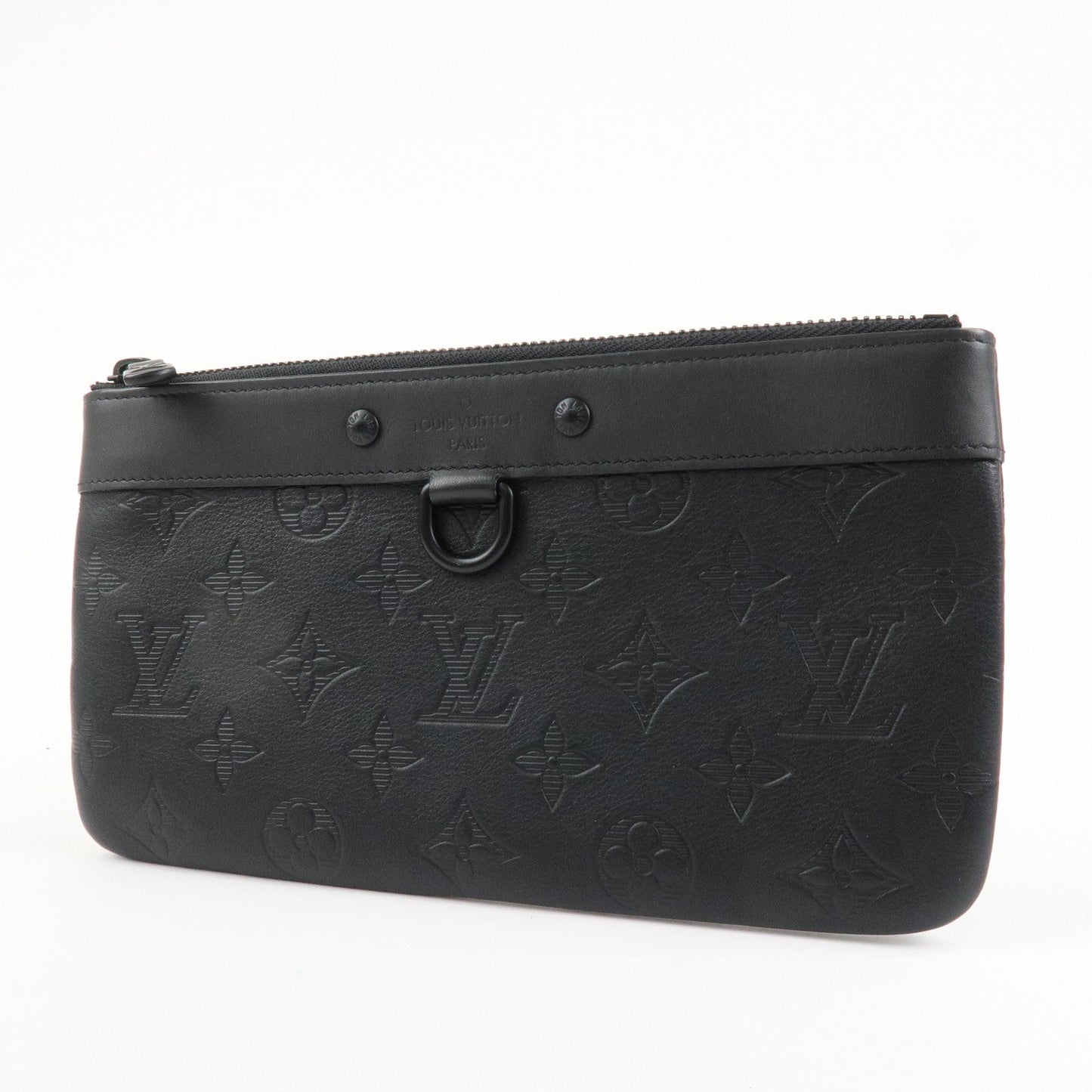 Louis Vuitton Monogram Shadow Pochette Discovery PM Black M44335  d
