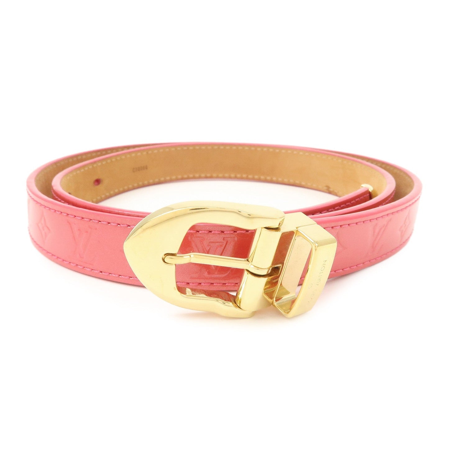 Louis Vuitton Monogram Vernis Leather Ceinture Belt 80/32 Framboise M9798