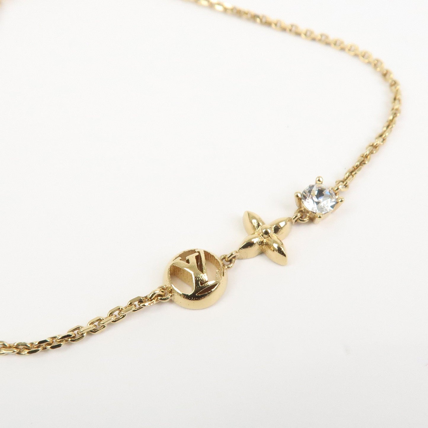 Louis Vuitton Petit Louis Metal Strass Bracelet Gold M00374