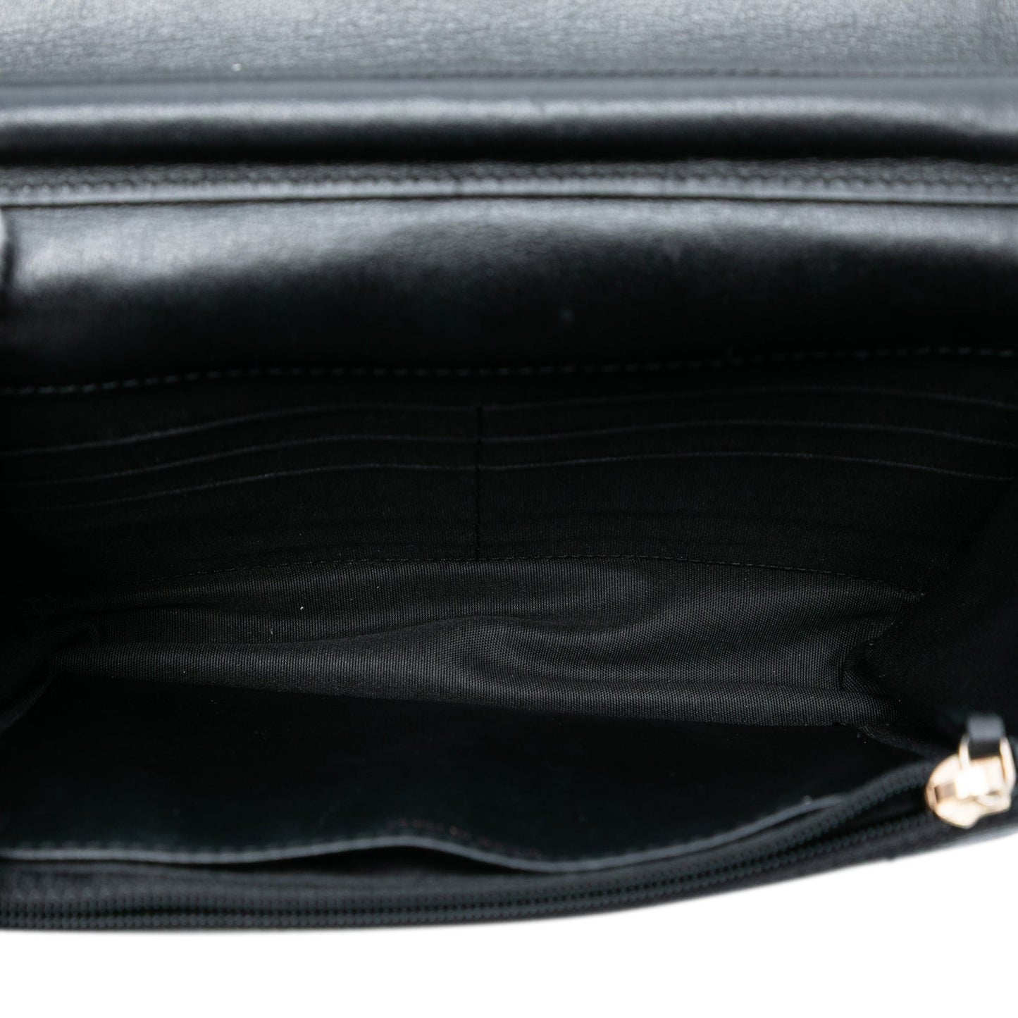 Black Chanel Chevron Lambskin Button Wallet On Chain Crossbody Bag