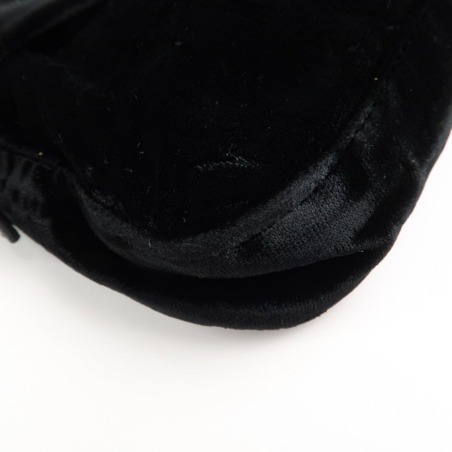FENDI Mamma Baguette Polyester Leather Shoulder Bag Black 8BR000  d